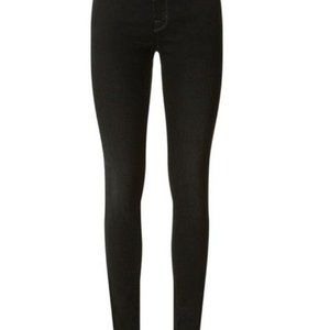 J Brand Mid Rise Super Skinny Defiance Black Jeans Size 29